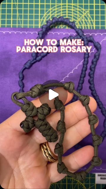 Rosary Diy How To Make A, Pocket Rosary Diy, Paracord Cross Tutorial, Rosary Making Tutorials, How To Make A Rosary, Diy Rosary, Rosary Making, Paracord Projects Diy, Paracord Rosary