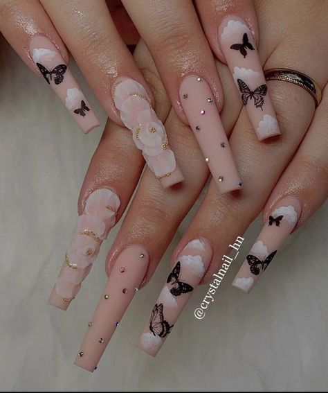 Birthday Nail Set Medium, Cool Nail Designs Square, Cute Nails Designs For Acrylics, Cute Long Acrylic Nails Coffin, Acrylic Long Nails Designs, Pretty Gel Nails Short, Pink Pretty Nails, Long Acrylic Nails Designs Ideas, Long Nails Inspiration