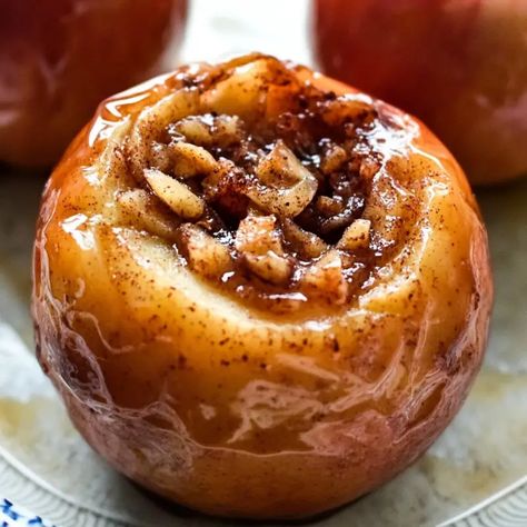 Cinnamon Maple Baked Apples: A Cozy Fall Dessert Honey Baked Ham Cinnamon Apples, Apples With Crescent Rolls, Simple Baked Apples Recipe, Quick Baked Apple Dessert, Baked Whole Apples Easy Recipes, Baked Whole Apples Recipe Oven, Recipe For Baked Apples, Baked Honeycrisp Apples, Whole Apples Baked