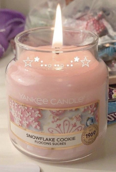 Snowflake Cookie, Candle Obsession, Snowflake Cookies, Pink Xmas, Pink Girly Things, Croquettes, Everything Pink, Yankee Candle, Pink Princess