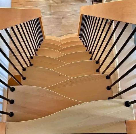 Stairs For Tight Spaces, Small Stone House, Diy Window Trim, Spiral Stairs Design, Staircase Styles, External Staircase, Tiny House Stairs, Stairs Design Interior, Amazing Woodworking