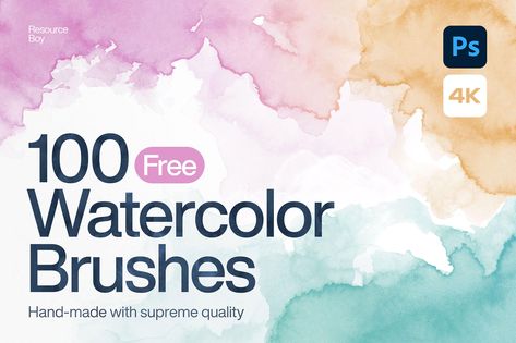 The post 4K Free Watercolor Brushes Photoshop appeared first on PsFiles. A 4k resolution water color photoshop brushes .abr file for free downloads. This brushes set was hand made resources. File Info: 100 brushes in set Category: Photoshop Brushes Available Format: .ABR files Minimum PS Version: CS License: Free for personal and commercial use File Size: 2 MB Download file type: Zip Author: Resource Boy To […] The post 4K Free Watercolor Brushes Photoshop appeared first on PsFiles. Watercolor Brushes Photoshop, Watercolor Photoshop, Color Photoshop, Photoshop Watercolor, Photoshop Brushes Free, Watercolor Splatter, Illustrator Brushes, Free Procreate, Affinity Photo