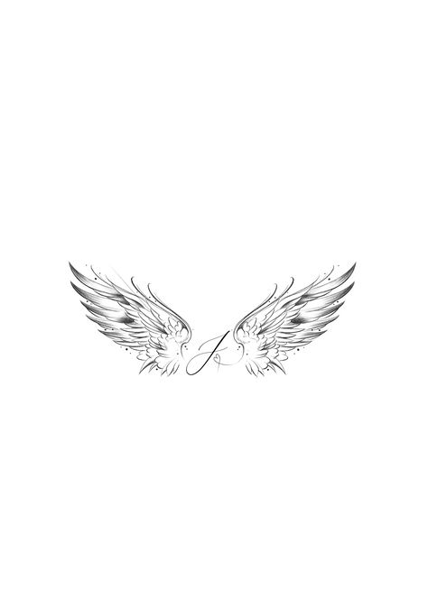 Angel Wings Tattoo On Back Women, Angels Wings Tattoo, Tattoos For Lost Ones, Angel Wing Tattoo Designs, Angel Wings Back Tattoo, Angel Wings Tattoo Stencil, Tattoo Back Women, Tattoo Sentences, Angel Wings Tattoo On Back