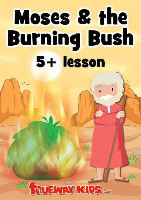 Bring the story of Moses and the Burning Bush to life with this fun Bible lesson for kids. With printable worksheets, coloring pages and crafts, this lesson is perfect for kids at home or in church. Moses Bible Story Preschool, God Speaks To Moses Craft, Moises And The Burning Bush Craft, Moses Object Lesson, Moses And The Burning Bush Craft Preschool, Moses And The Burning Bush Object Lesson, Story Of Moses For Kids, Moses And The Burning Bush Lesson, Moses Crafts For Kids Sunday School