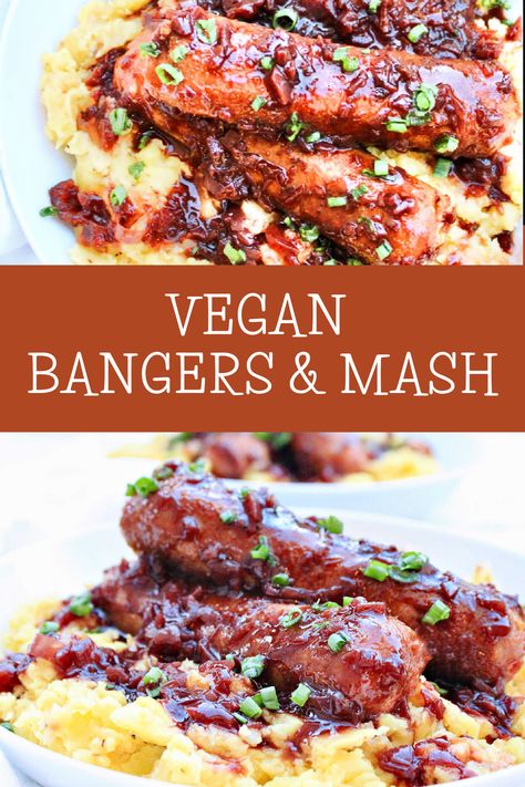 Vegetarian Bangers And Mash, Vegan Bangers And Mash, Vegan British Food, Vegan Bratwurst, Kosher Rules, Vegan Sausage Recipe, Oktoberfest Recipes, Vegan Garden, British Recipes