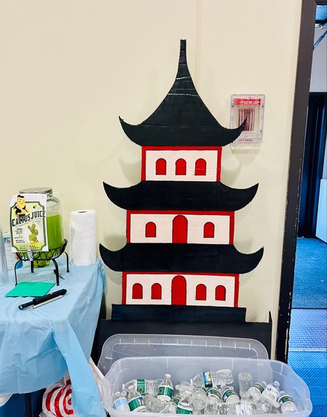 Chinese Bulletin Board Ideas, Japan Theme Classroom, China Party Decorations, Japanese Classroom Decor, Asia Themed Classroom, Japan Classroom Decor, China Classroom Decorations, Japanese Party Decorations Diy, Japan Decorations For Classroom