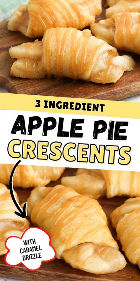 Apple pie crescent rolls have all the flavor of a classic apple pie in one easy 3-ingredient Fall dessert recipe. This simple recipe for apple pie filled crescent rolls is a quick and easy apple treat that can be prepared in under 30 minutes. Mini Apple Pie Crescent Rolls, Apple With Crescent Rolls Easy Recipes, Crescent Roll Fruit Pies, Apple Stuffed Crescent Rolls, Apple Pie Turnovers Crescent Rolls, Easy Apple Strudel Recipe Crescent Rolls, Crescent Roll And Apple Pie Filling, Easy Crescent Roll Apple Dumplings, Apple Roll Ups Crescents Tasty