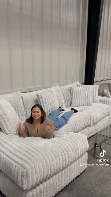 Mirage Furniture Outlet on Instagram: "The best couch…ever?😍😍 Sink into this plush oversized sectional that’s available in four different colors and ready to be your new favorite couch.☁️ Now available at the Mirage Furnishing Outlet! #furniture #shopping #couch" Soft Couches, Overstuffed Sofa, Huge Couch, Aesthetic Couch, Fluffy Couch, Couches Living Room Comfy, Couch Comfy, Cuddle Couch, Best Couch