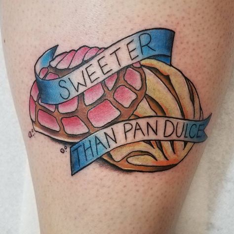 Pan Dulce Concha Tattoos | POPSUGAR Latina Pan Dulce Tattoo, Human Canvas, Sleeves Ideas, Body Is A Temple, Permanent Tattoo, Cookie Art, Tattoos Ideas, Mexican Style, Inspirational Tattoos