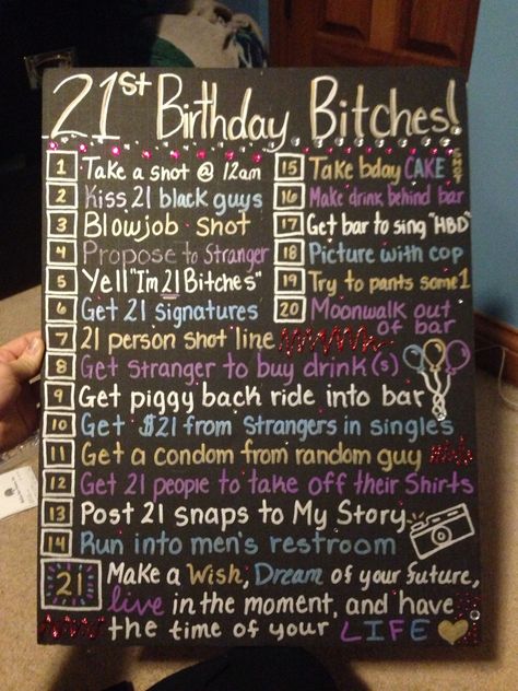 21st birthday board 21st Birthday Plans Ideas, 21 Bucket List 21st Birthday, Places To Go For 21st Birthday Trip, 21st Birthday Bar Ideas, 21st Birthday Backyard Party Ideas, 21st Birthday Vacation Ideas, 21st Birthday Bucket List, 21st Checklist, Birthday 21 Aesthetic