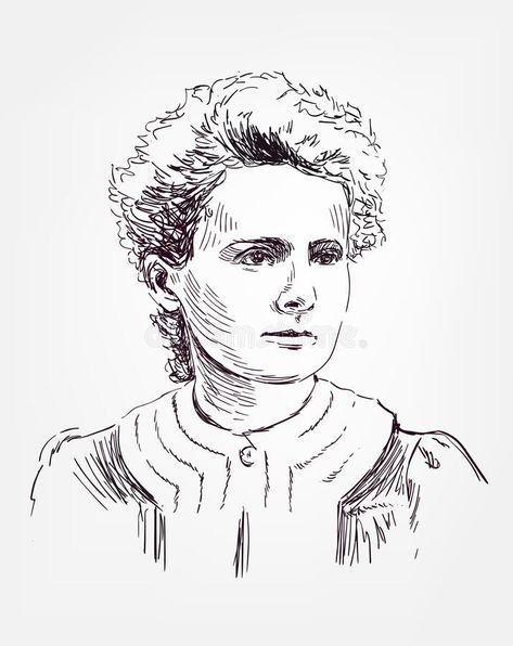 Marie Sklodowska Curie vector sketch portrait illustration editorial. Marie Sklo #Sponsored , #paid, #Affiliate, #Curie, #Marie, #editorial, #vector Marie Curie Art, Chemistry Art, Illustration Editorial, Sketch Portrait, Marie Curie, Vector Sketch, Nature Art Painting, Portrait Images, Portrait Illustration