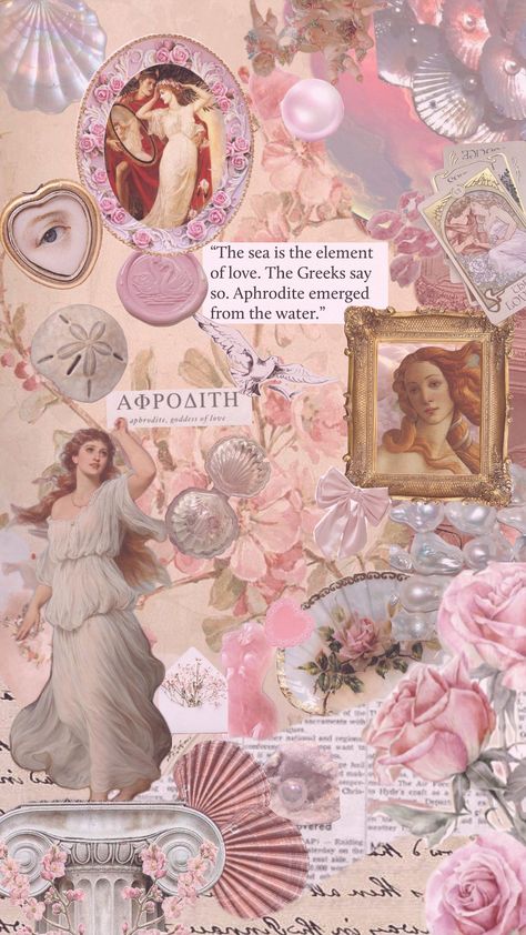 #pink #aphrodite #aphroditeaesthetic #pinkaesthetic #pinkaesthethic #fyp #love #goddessoflove #goddess #lightpink #collage #collageart #mythology #greekmythology #greekgoddess #crystals Aphrodisiac Aesthetic, Aphrodite Pictures, Aphoridite Aesthetic, Aphrodite Crystals, Pink Aphrodite Aesthetic, Aphrodite Goddess Aesthetic, Soft Aries Aesthetic, Aphrodite Ritual, Aphrodite Aesthetic Wallpaper Iphone