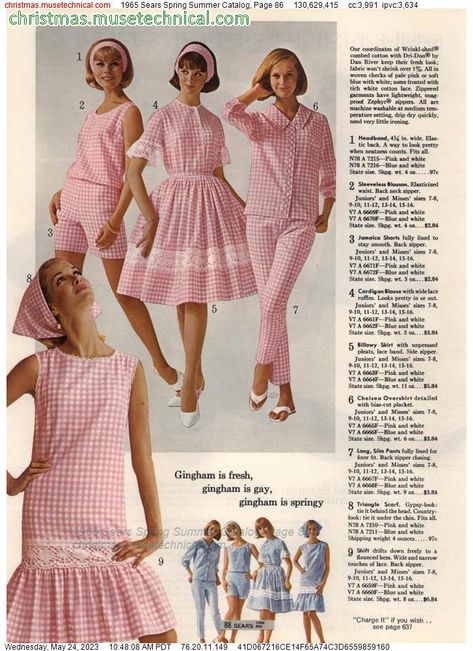 1965 Sears Spring Summer Catalog, Page 86 - Catalogs & Wishbooks 1960s Fashion Women, 60s Vintage Fashion, 60’s Fashion, 1960’s Fashion, 1960 Fashion, 60s And 70s Fashion, Fashion 1960s, Sixties Fashion, Evolution Of Fashion