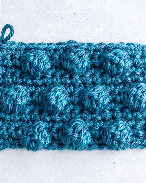 Bubble Crochet Stitch, Bobble Stitch Crochet Blanket, Bobble Stitch Tutorial, Change Colors In Crochet, Bobble Stitch Crochet, Bobble Crochet, Double Crochet Decrease, Crochet Baby Sweaters, Honeycomb Stitch