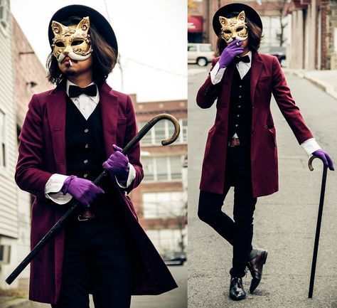 A classy Halloween costume, nice! Masquerade Party Outfit Men, Masquerade Men Outfit, Mens Masquerade Outfit, Male Masquerade Outfit, Gary Costume, Masquerade Outfit Men, Masquerade Attire, Masquerade Party Outfit, Masquerade Outfit Ideas