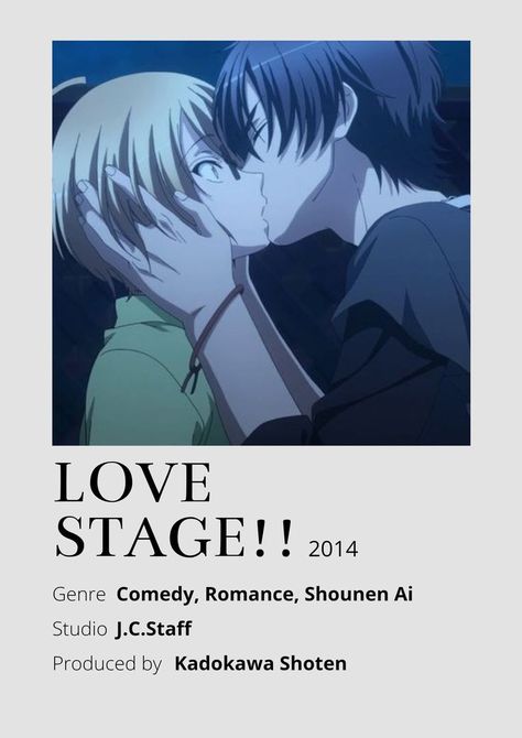 Love Stage Anime, Romance Anime List, Anime Minimalist Poster, Anime Websites, Poster Information, Anime Name, Love Stage, Shojo Anime, Japanese Animated Movies