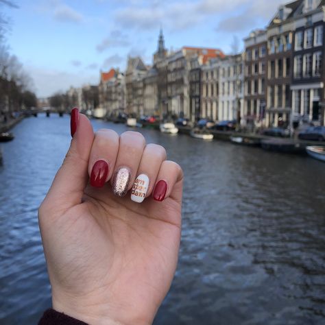 Amsterdam Nails    #nailartdesigns #amsterdam  #amsterdamnails #gelnails #acrylicnails #shortsquarenails #amsterdamcanals #nailsoftheday #rednails #rosegoldnails Amsterdam Nails Art, Amsterdam Nails, Amsterdam Canals, Short Square Nails, Nail Pictures, Rose Gold Nails, Floating Flowers, Pink Beach, Touch Of Gold