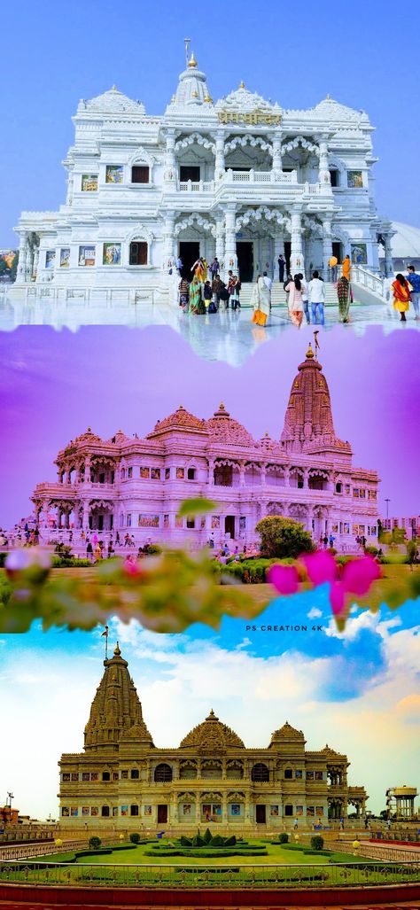 Prem Mandir Vrindavan Hd, Vrindavan Images, Vrindavan Dham Images, Prem Mandir, Vrindavan Photography Pictures, Iskcon Vrindavan, Boat Drawing, Canvas Art Quotes, Adventure Travel Explore