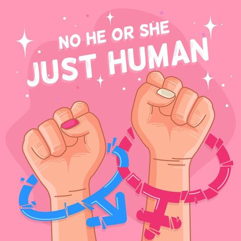 Gender Equality Art, Gender Equality Quotes, Gender Equality Poster, Equality Sticker, Baby Logo Design, Societal Norms, Gender Equity, Awareness Poster, Gender Norms