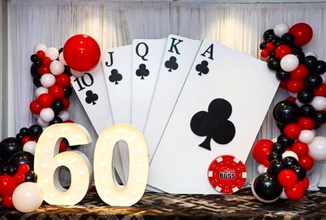 Casino Themed Centerpieces, Harlem Nights Theme, Casino Birthday Party, Casino Birthday, 16th Birthday Decorations, Casino Theme Party Decorations, Vegas Theme, Casino Party Decorations, Poker Party