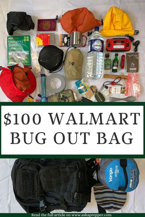 Walmart Bug Out Bag, What To Put In Bug Out Bag, Womens Bug Out Bag, Bug Out Bag Supplies, Prepper Go Bag, But Out Bag, Bug Out Bag For Women, Bug Out Bag Food, Survival Go Bag