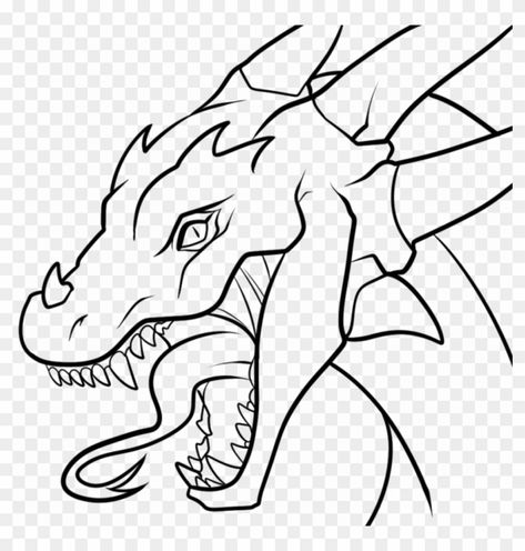 Dragon Face Drawing Front View, Dragon Drawing Easy, Simple Dragon Drawing, Dragon Head Drawing, Dragon Breathing Fire, Dragon Breathing, Minecraft Ender Dragon, Ender Dragon, Breathing Fire