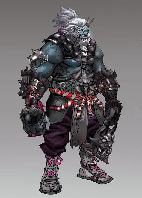 Oni Character Art, Oni Character, Oni Art, Monster Pictures, Dungeons And Dragons Art, Fantasy Heroes, Fantasy Races, Alien Creatures, Mythology Art