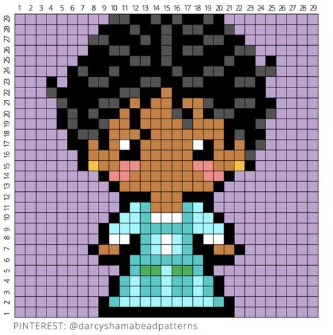 Encanto Perler Bead Patterns, Encanto Perler Beads, Encanto Cross Stitch, Easy Pixel Art Disney, Disney Pixel Art, Pixel Art Disney, Loom Band Patterns, Melty Bead Designs, Graph Paper Drawings