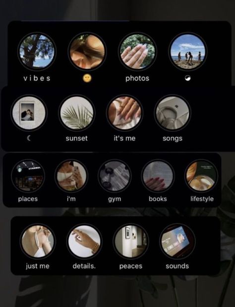 Highlights Feed Instagram, Photos For Ig Highlights, Instagram Account Ideas Aesthetic Highlights, How To Make Your Ig Profile Aesthetic, Instagram Highlight Ideas Creative, Instagram Profile Aesthetic Ideas, Insta Highlights Aesthetic, Highlight Inspo Instagram, Highlights Inspo Instagram