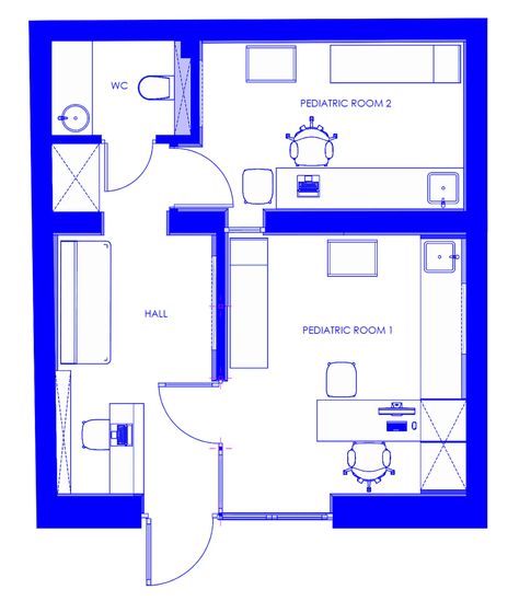 Ater Architects creates a friendly interior for Doctor U children's clinic in Kyev Small Clinic Floor Plan, Clinic Floor Plan, Ideas House Design, Children's Clinic, Floor Plan With Dimensions, Clinic Interior Design, Doctor On Call, Building Plan, Kitchen Room Design