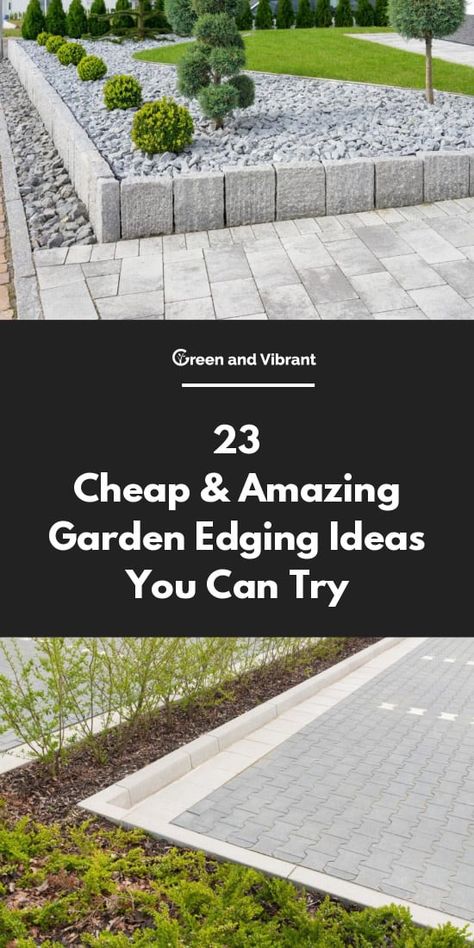 Garden Edging Ideas Cheap, Grass Edging, Patio Edging, Brick Garden Edging, Garden Edging Ideas, Flower Bed Edging, Cozy Garden, Lawn Design, Outdoor Sanctuary