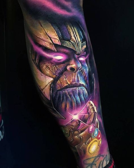 Sleeve Thanos Tattoo Khailtattooer Thanos Tattoo, Marvel Tattoo Sleeve, Octopus Tattoo Sleeve, Bodysuit Tattoos, Avengers Tattoo, Octopus Tattoo Design, Comic Tattoo, Tattoos Mandala, Color Portrait