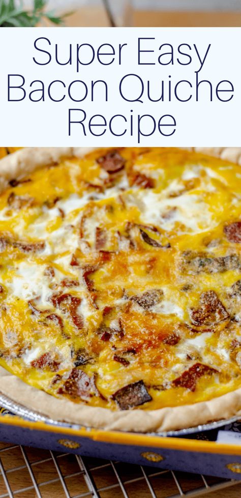 Bacon And Sausage Quiche Recipes, Bacon Cheddar Quiche Recipes, Quiche Recipes Bacon Cheese, Bacon Egg Quiche Recipes, Bacon And Gouda Quiche, Sausage And Bacon Quiche, Quiche With Bacon And Cheese, Bacon And Cheddar Quiche, Bacon And Cheese Quiche Recipes