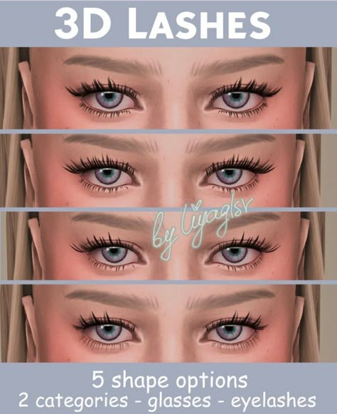 3D LASHES Sims 4 Cc Lashes Skin Details, Sims 4 3d Lashes, The Sims 4 Cc Lashes, Eyelashes Sims 4 Cc, Sims 4 Eyelashes, Sims Face, Sims 4 Face, Sims 4 Skin Details, Sims 4 Genetics