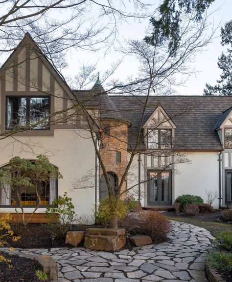 A storybook Tudor home in Washington gets a stunning modern update Tudor House Exterior, Seattle Interior Design, Tudor Home, Tudor Cottage, Storybook Homes, Tudor Style Homes, Tudor House, Tudor Style, Luxe Interiors