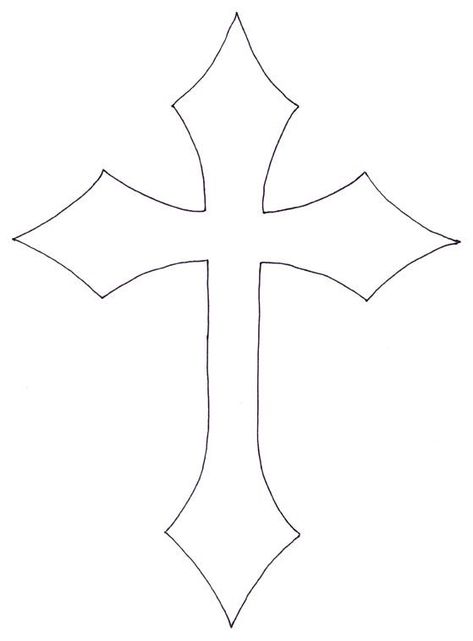 Google Image Result for http://www.all-about-stencils.com/images ... Different Crosses Design, Oldies Drawings Cross, Diamond Cross Drawing, Cross Shirt Designs, Cool Cross Designs, Cross Outline Design, How To Draw A Cross, Cross Template Free Printable, Cross Designs Drawings