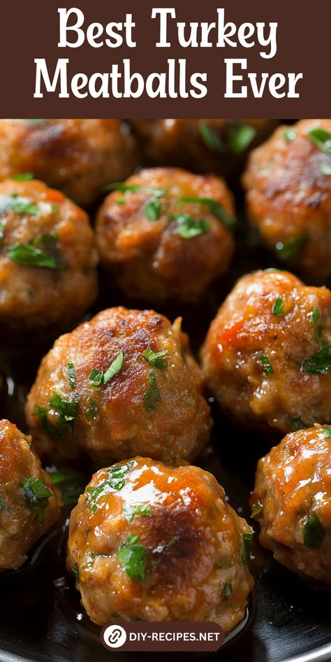 Try the best Turkey Meatballs ever! This recipe combines lean turkey, fresh parsley, and spices for a delicious and healthy dish that’s easy to make. Meatballs With Ground Turkey, Curry Meatballs Turkey, Turkey Meatballs Side Dishes, Quick Turkey Meatballs, Ground Beef And Turkey Meatballs, Christmas Turkey Meatballs, Easy Turkey Meatball Recipes, Turkey Stuffed Meatballs, Ground Turkey Bbq Meatballs