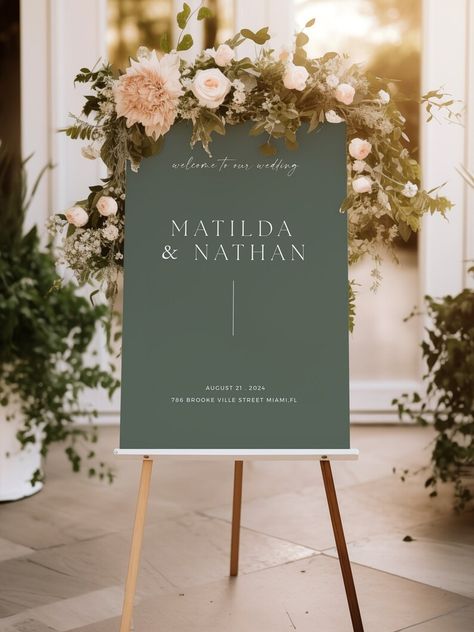 Minimalist Elegant Wedding Welcome Sign, Minimalist Wedding Reception Sign, Modern Large Poster, Simple Editable Wedding Template, TMR_MN001 - Etsy Simple Welcome Sign Wedding, Elegant Wedding Welcome Sign, Welcome Sign Minimalist, Minimalist Wedding Reception, Minimalistic Decor, Reception Sign, Wedding Reception Signs, Wedding Welcome Sign, Large Poster