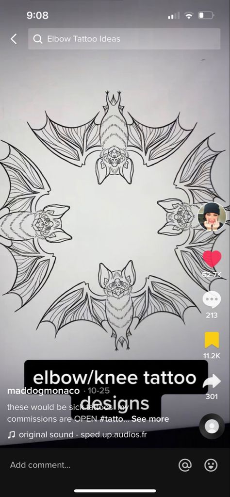 Bats Tattoo Ideas, Tattoo Ideas Bat, Tattoo Ideas Goth, Tattoo Ideas Tiktok, Bat Tattoo Ideas, Bats Tattoo, Halloween Tattoo Ideas, Elbow Tattoo, Goth Tattoo