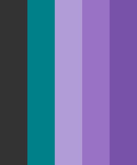 Teal and Light Purple Color Palette Purple And Teal Color Pallet, Teal Purple Color Palette, Light Purple Color Scheme, Light Purple Color Palette, Purple Wall Paint, Violet Color Palette, Aesthetic Discord, Lavender Color Palette, Teal Palette