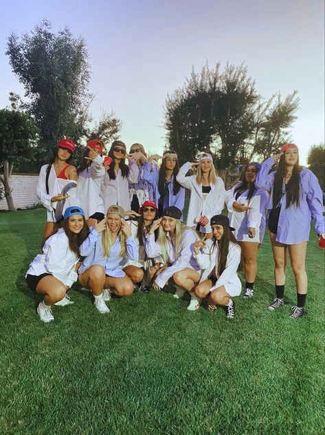 Frat Guys Halloween Costume, Duo Halloween Costumes Frat Boys, Duo Days Spirit Week, Frat Boy Outfits For Girls Costume Ideas, Link Crew Group Themes, Frat Outfits Spirit Week, Frat Day Spirit Week, Frat Night Football Theme, Frat Girls Outfit