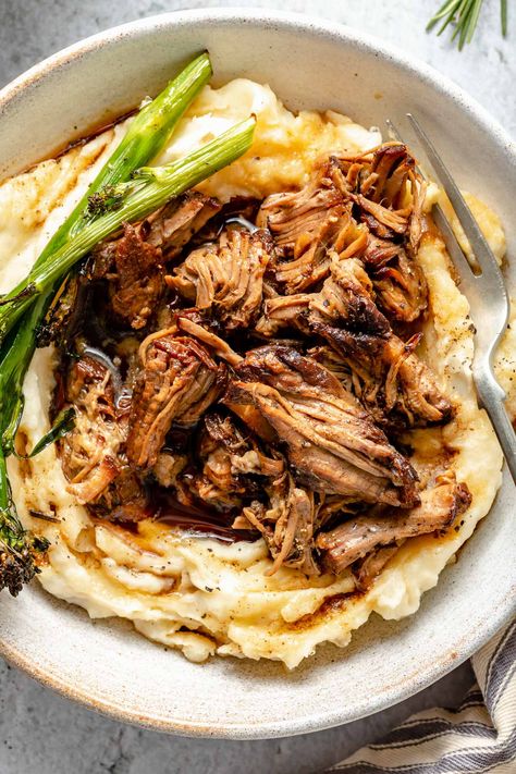 Slow-Cooked Shredded Balsamic Lamb Story - Plays Well With Butter Lamb Shoulder Slow Cooker, Slow Cooked Lamb Shoulder, Crockpot Lamb, Braised Lamb Shoulder, Lamb Sandwich, Lamb Roast Recipe, Lamb Shoulder Roast, Slow Cooker Lamb, Shoulder Roast