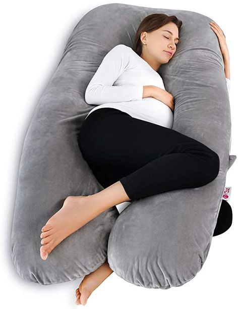 Pregnancy Body Pillow, Side Sleeping, Pregnancy Body, U Shaped Pillow, Side Sleeper Pillow, Pregnancy Pillow, Small Pillows, Cover Gray, Support Pillows