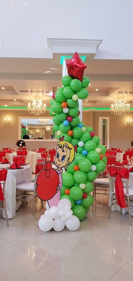 Grinch Christmas Party Decorations Diy, Christmas Grinch Party, Christmas Baby Shower Theme, Grinch Baby, Baby Shower Theme Ideas, Snowman Party, Grinch Decorations, Christmas Balloon Decorations, Grinch Christmas Party