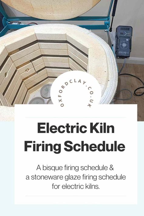 Want a tried and tested electric kiln firing schedule? This is the kiln firing schedule I use at Oxford Clay for bisque firings and stoneware (high-fire) glaze firings. Learn the terms used in kiln firing schedules, so you can programme your own! Full bisque and stoneware glaze firing schedules are included. Pottery Workshop, Kiln Firing, Glass Projects, Stoneware Ceramics, Eco Friendly House, Paper Clay, Recycled Wood, Ash Wood, Eco Conscious