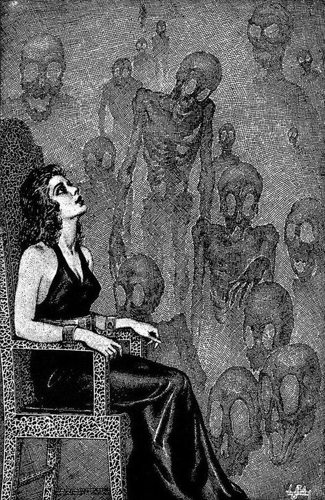 Virgil Finlay, Art Macabre, Arte Peculiar, Macabre Art, 다크 판타지, Occult Art, Pulp Art, Art Et Illustration, Creepy Art