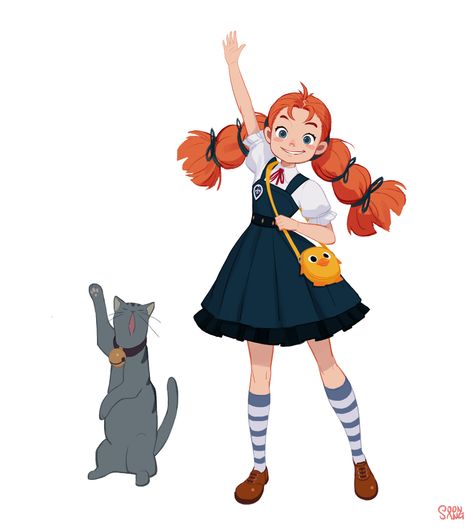 ArtStation - New project - Spiraling Witch Encyclopedia "Annie", Hong SoonSang Hong Soonsang, 3d Karakter, الفن الرقمي, Illustration Kids, Girl Character, 캐릭터 드로잉, Kid Character, Character Design Animation, Simple Girl