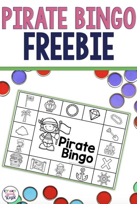 Pirate Bingo, Speech Activities, Weekly Newsletter, Speech Therapy Activities, Pirate Theme, Therapy Activities, Free Downloads, Speech Therapy, Bingo