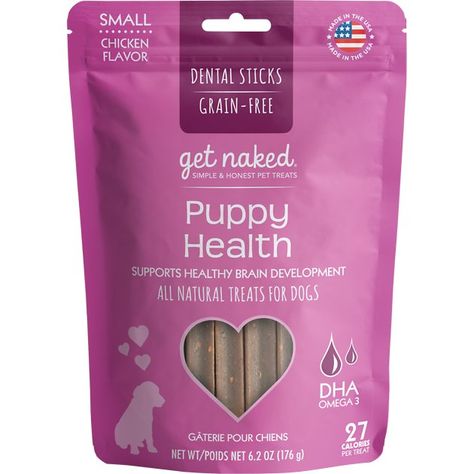 Buy Get Naked Puppy Health Grain-Free Small Dental Stick Dog Treats, 18 count at Chewy.com. FREE shipping and the BEST customer service!