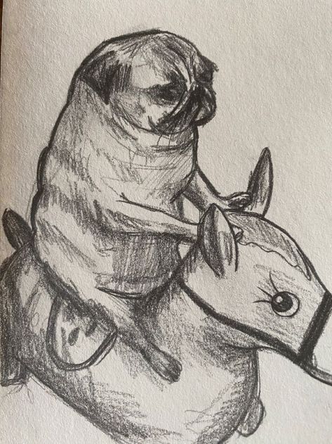 Pug Drawing Sketches, Pugs Drawing, Pug Doodle, Pug Sketch, Pencil Art For Beginners, Pug Drawing, Pug Painting, Pet Sketch, Goofy Face